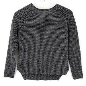 Marine Layer Charcoal Gray Chunky Knit Crewneck Sweater